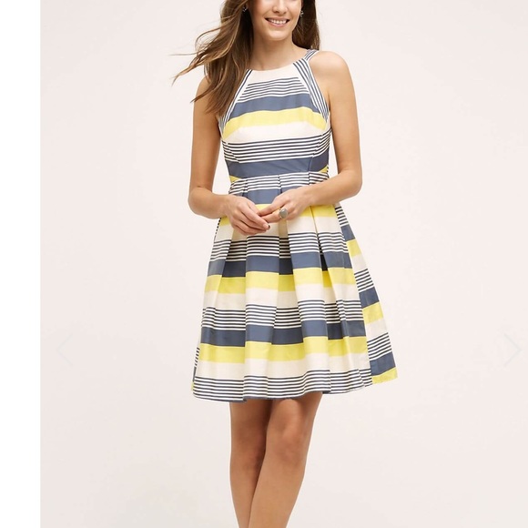 Eva Franco Dresses & Skirts - Eva Franco striped open back fit & flare